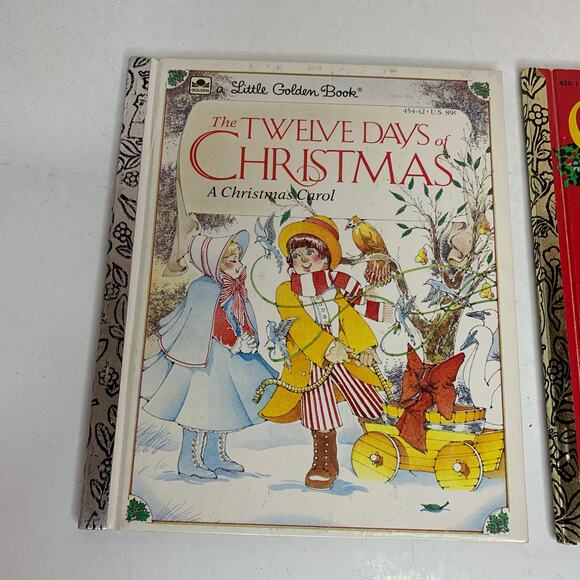 2 Vintage Little Golden Books Christmas Themed 12 Days And ‘Twas The Night - Picture 3 of 10